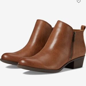 Lucky Brand Basel Brown Leather Ankle Boots